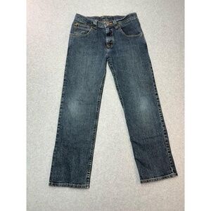 Wrangler Jeans Boys‎ 12 Husky Blue Denim Straight Leg 5 Pocket Classic Durable